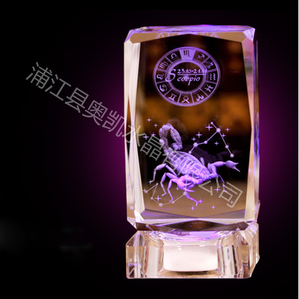 水晶內(nèi)雕106十二星座