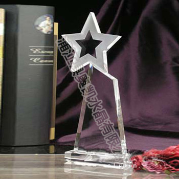 水晶星星獎杯8