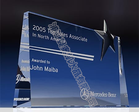 水晶星星獎杯40